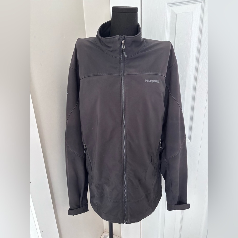 Patagonia Polartec Windbloc Soft Shell Jacket Black Men’s XL Subaru logo